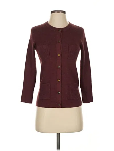 Pre-owned Banana Republic Cardigan Sweater In Burgundy