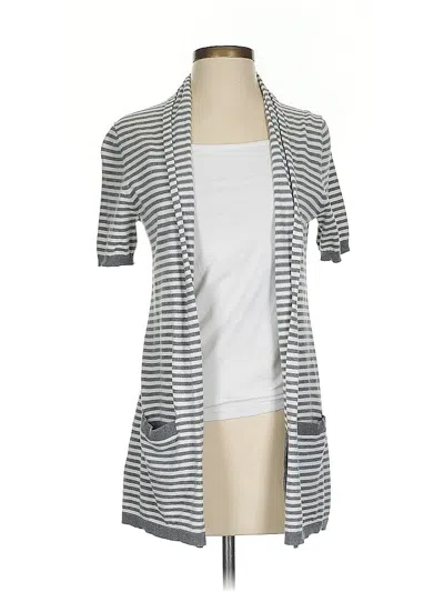 Pre-owned Banana Republic Cardigan Sweater In Silver
