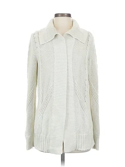 Pre-owned Banana Republic Cardigan Sweater In White