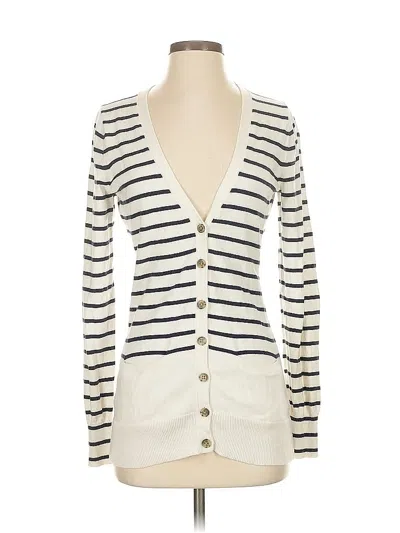 Pre-owned Banana Republic Cardigan Sweater In White