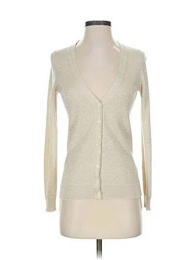 Pre-owned Banana Republic Cardigan Sweater In White