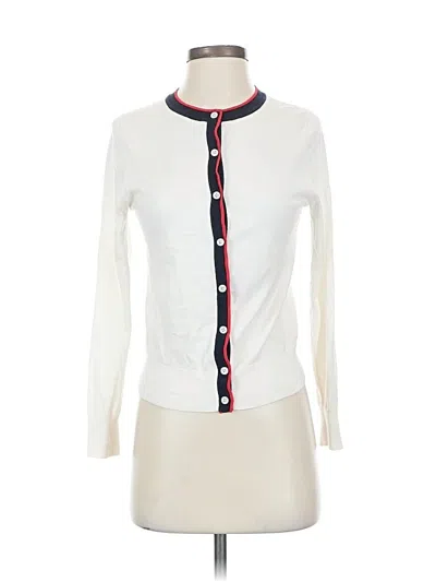 Pre-owned Banana Republic Cardigan Sweater In White