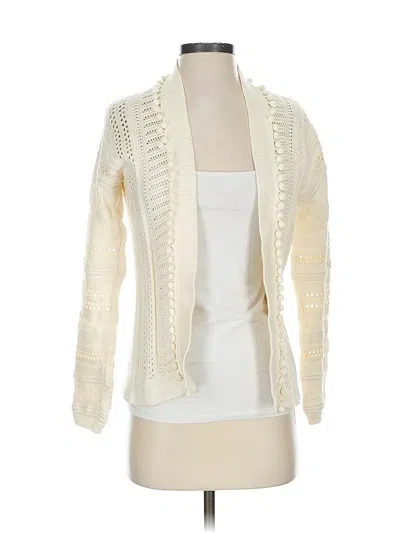Pre-owned Banana Republic Cardigan Sweater In White