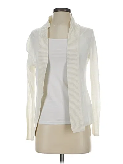 Pre-owned Banana Republic Cardigan Sweater In White