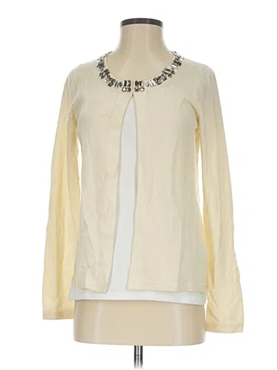 Pre-owned Banana Republic Cardigan Sweater In White