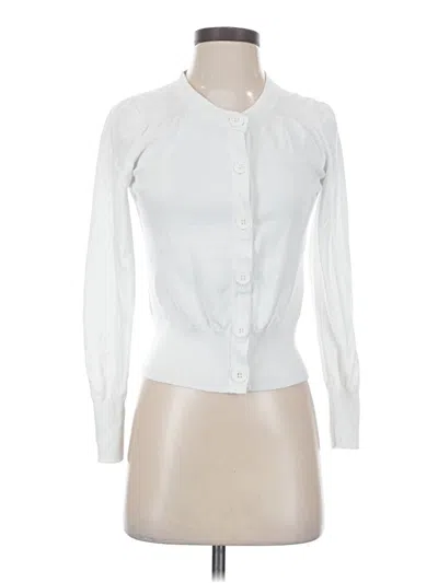 Pre-owned Banana Republic Cardigan Sweater In White