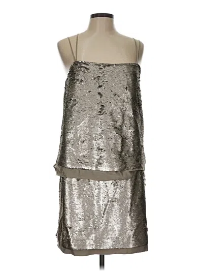 Pre-owned Banana Republic Cocktail Dress In Silver