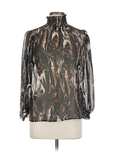 Pre-owned Banana Republic Factory Store 3/4 Sleeve Blouse In Black