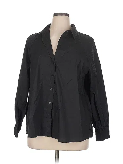 Pre-owned Banana Republic Factory Store 3/4 Sleeve Blouse In Black