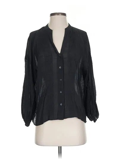 Pre-owned Banana Republic Factory Store 3/4 Sleeve Blouse In Black