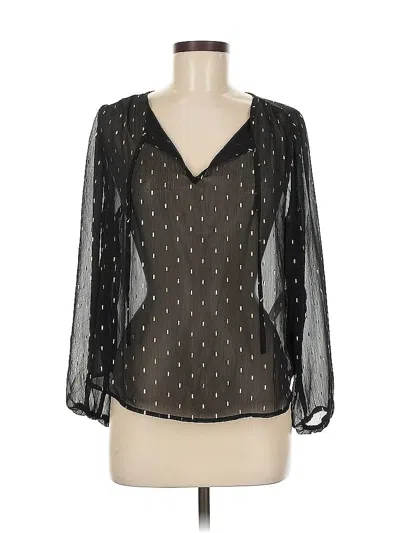 Pre-owned Banana Republic Factory Store 3/4 Sleeve Blouse In Black