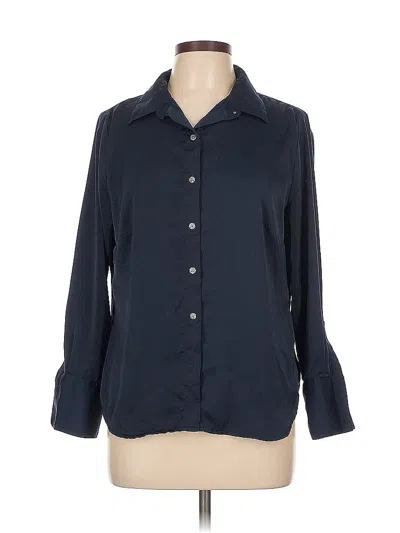 Pre-owned Banana Republic Factory Store 3/4 Sleeve Blouse In Blue