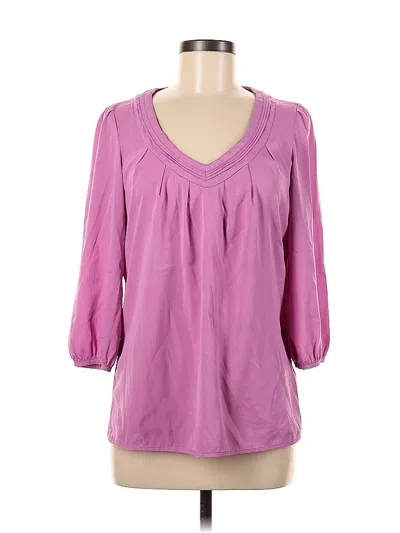 Pre-owned Banana Republic Factory Store 3/4 Sleeve Blouse In Purple