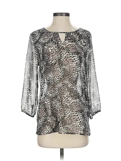 Pre-owned Banana Republic Factory Store 3/4 Sleeve Blouse In Silver