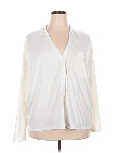 Pre-owned Banana Republic Factory Store 3/4 Sleeve Blouse In Silver