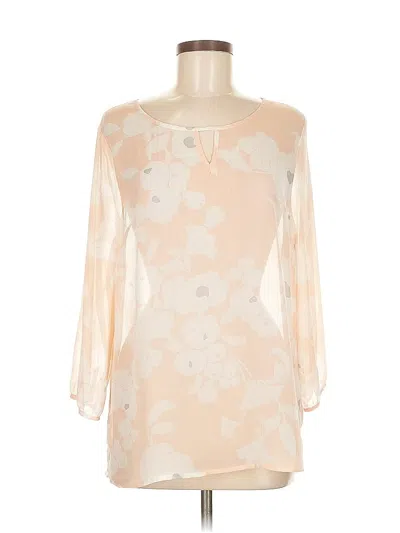 Pre-owned Banana Republic Factory Store 3/4 Sleeve Blouse In White