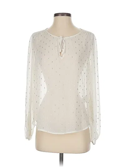 Pre-owned Banana Republic Factory Store 3/4 Sleeve Blouse In White