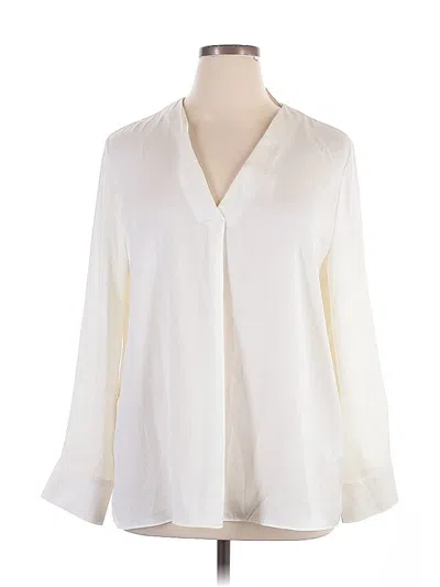 Pre-owned Banana Republic Factory Store 3/4 Sleeve Blouse In White