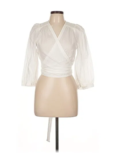 Banana Republic Factory Store 3/4 Sleeve Blouse In White