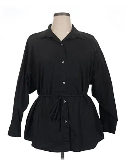 Pre-owned Banana Republic Factory Store 3/4 Sleeve Button Down Shirt In Black