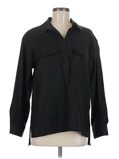 Pre-owned Banana Republic Factory Store 3/4 Sleeve Button Down Shirt In Black