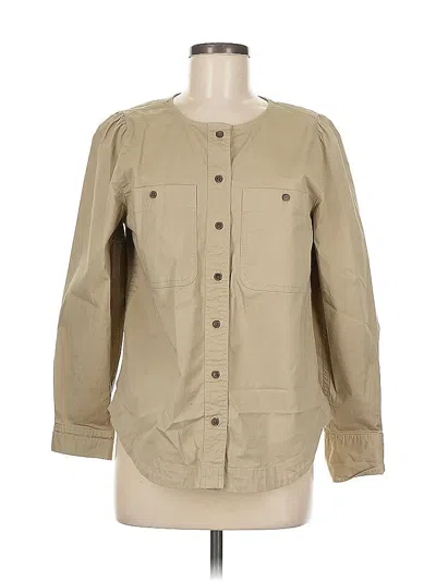 Pre-owned Banana Republic Factory Store 3/4 Sleeve Button Down Shirt In Brown