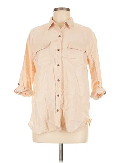 Pre-owned Banana Republic Factory Store 3/4 Sleeve Button Down Shirt In Brown