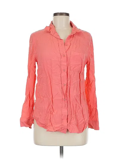 Pre-owned Banana Republic Factory Store 3/4 Sleeve Button Down Shirt In Pink