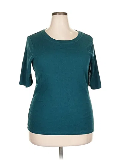 Pre-owned Banana Republic Factory Store 3/4 Sleeve T-shirt In Blue