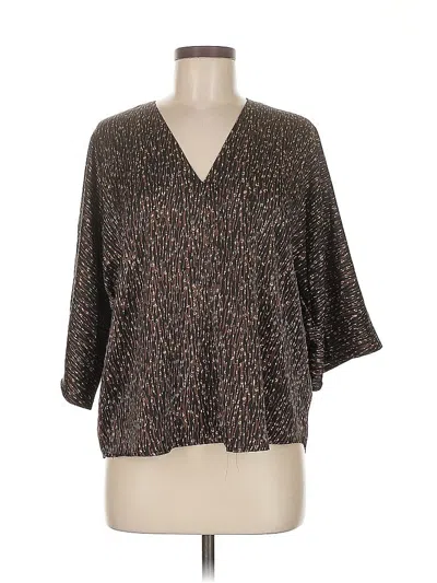 Pre-owned Banana Republic Factory Store 3/4 Sleeve T-shirt In Brown