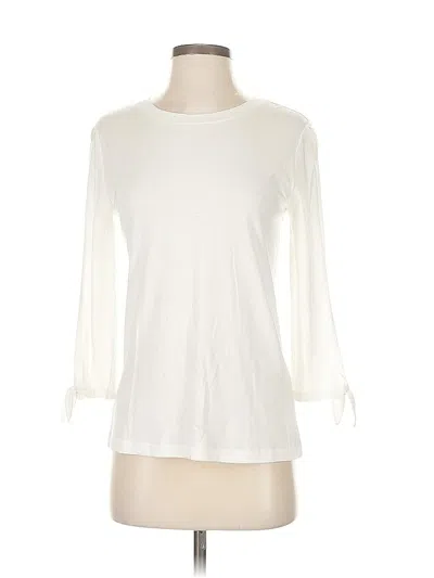 Pre-owned Banana Republic Factory Store 3/4 Sleeve T-shirt In White