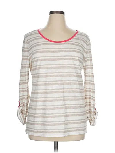 Pre-owned Banana Republic Factory Store 3/4 Sleeve T-shirt In White