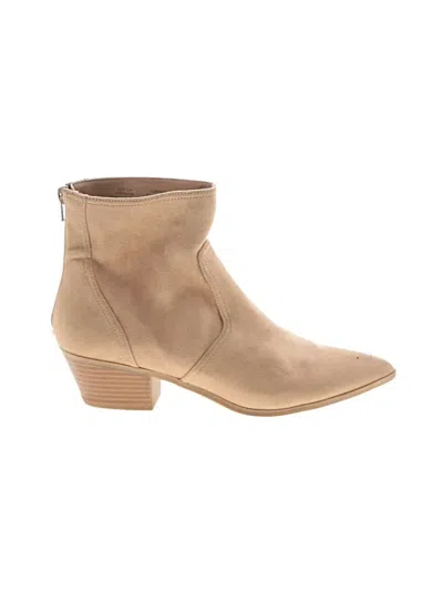 Pre-owned Banana Republic Factory Store Ankle Boots In Tan