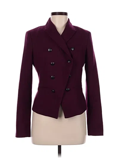 Pre-owned Banana Republic Factory Store Blazer Jacket In Burgundy