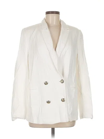 Pre-owned Banana Republic Factory Store Blazer Jacket In White