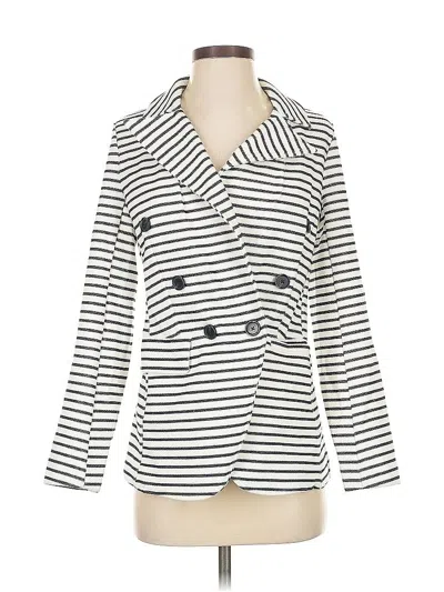 Pre-owned Banana Republic Factory Store Blazer Jacket In White