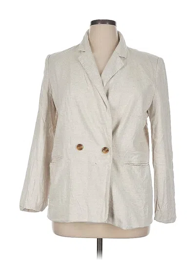 Pre-owned Banana Republic Factory Store Blazer Jacket In White