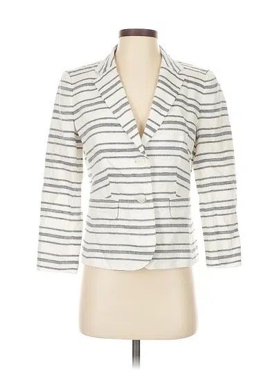 Pre-owned Banana Republic Factory Store Blazer Jacket In White
