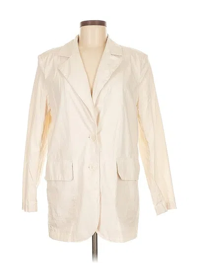 Pre-owned Banana Republic Factory Store Blazer Jacket In White
