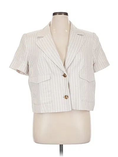 Pre-owned Banana Republic Factory Store Blazer Jacket In White