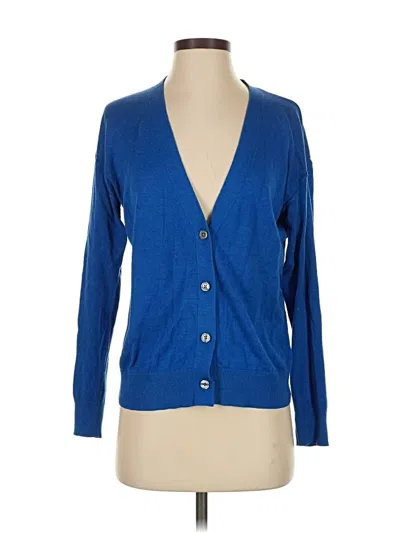Pre-owned Banana Republic Factory Store Cardigan Sweater In Blue