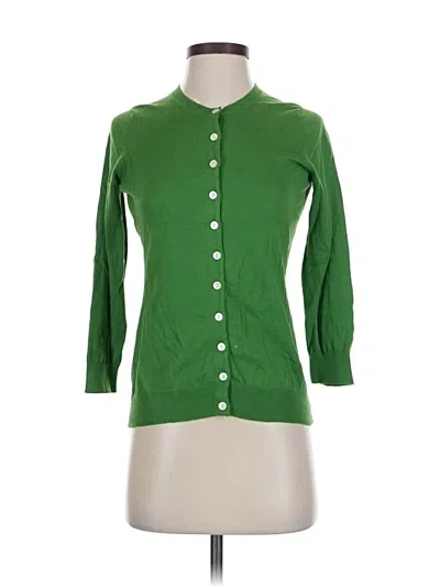 Pre-owned Banana Republic Factory Store Cardigan Sweater In Green