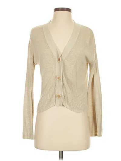 Pre-owned Banana Republic Factory Store Cardigan Sweater In Ivory