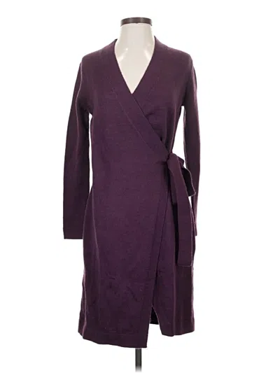 Pre-owned Banana Republic Factory Store Cardigan Sweater In Purple