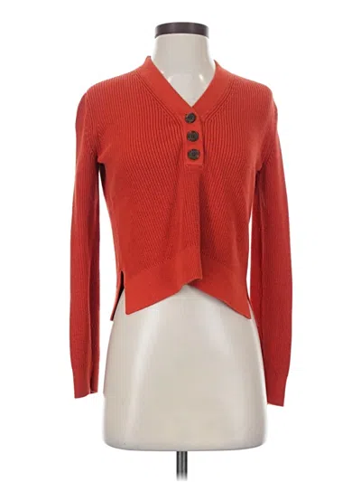 Pre-owned Banana Republic Factory Store Cardigan Sweater In Red
