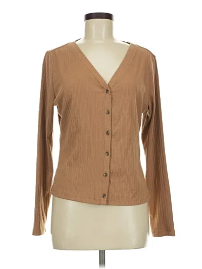 Pre-owned Banana Republic Factory Store Cardigan Sweater In Tan