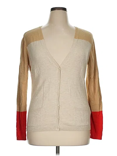 Pre-owned Banana Republic Factory Store Cardigan Sweater In Tan