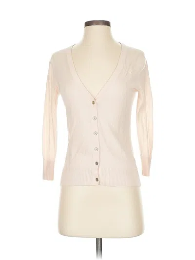 Pre-owned Banana Republic Factory Store Cardigan Sweater In White