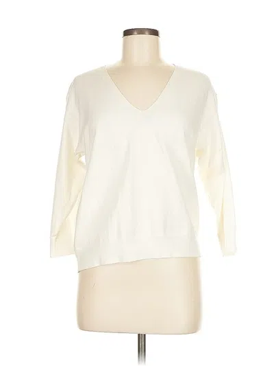 Pre-owned Banana Republic Factory Store Cardigan Sweater In White