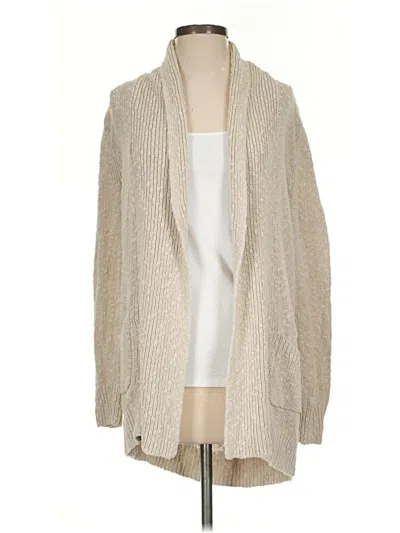 Pre-owned Banana Republic Factory Store Cardigan Sweater In White